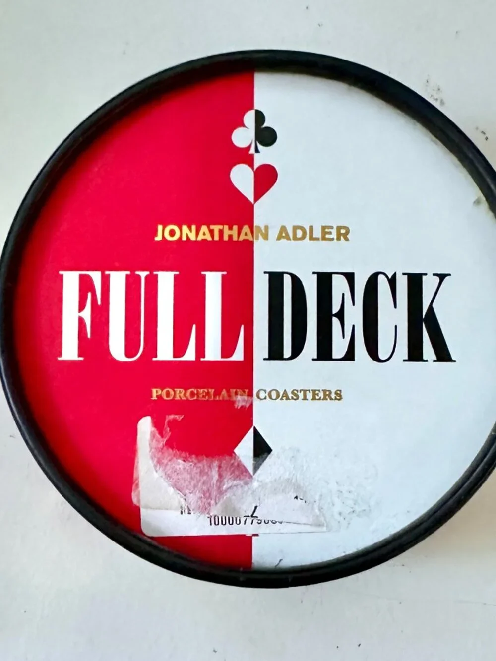 Jonathan Adler Full Deck Playing Card Porcelain Coasters NEW Set of 4